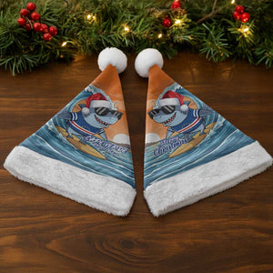 Christmas Cape Verde Christmas Santa Hat Funny Shark Surfing - African Pride