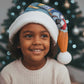 Christmas Cape Verde Christmas Santa Hat Funny Shark Surfing - African Pride