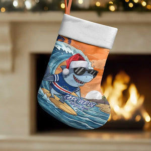 Christmas Cape Verde Christmas Stocking Funny Shark Surfing - African Pride