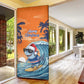 Christmas Cape Verde Door Cover Funny Shark Surfing