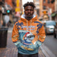Christmas Cape Verde Hoodie Funny Shark Surfing - African Pride