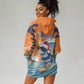 Christmas Cape Verde Hoodie Dress Funny Shark Surfing - African Pride