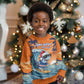 Christmas Cape Verde Kid Ugly Christmas Sweater Funny Shark Surfing - African Pride