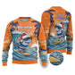 Christmas Cape Verde Ugly Christmas Sweater Funny Shark Surfing - African Pride
