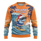 Christmas Cape Verde Ugly Christmas Sweater Funny Shark Surfing - African Pride