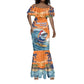 Christmas Cape Verde Mermaid Dress Funny Shark Surfing - African Pride