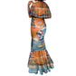Christmas Cape Verde Mermaid Dress Funny Shark Surfing - African Pride