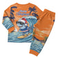 Christmas Cape Verde Christmas Pajama Set Funny Shark Surfing - African Pride