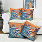 Christmas Cape Verde Pillow Cover Funny Shark Surfing