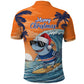 Christmas Cape Verde Polo Shirt Funny Shark Surfing - African Pride