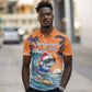 Christmas Cape Verde Polo Shirt Funny Shark Surfing - African Pride