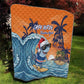 Christmas Cape Verde Quilt Funny Shark Surfing - African Pride