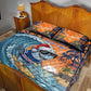 Christmas Cape Verde Quilt Bed Set Funny Shark Surfing - African Pride