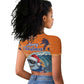 Christmas Cape Verde Raglan Cropped T shirt Funny Shark Surfing - African Pride