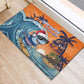Christmas Cape Verde Rubber Doormat Funny Shark Surfing - African Pride
