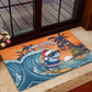 Christmas Cape Verde Rubber Doormat Funny Shark Surfing - African Pride
