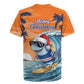Christmas Cape Verde Rugby Jersey Funny Shark Surfing - African Pride