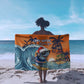 Christmas Cape Verde Sarong Funny Shark Surfing - African Pride