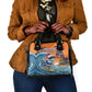 Christmas Cape Verde Shoulder Handbag Funny Shark Surfing - African Pride