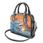 Christmas Cape Verde Shoulder Handbag Funny Shark Surfing - African Pride