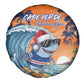Christmas Cape Verde Spare Tire Cover Funny Shark Surfing - African Pride