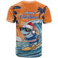 Christmas Cape Verde T shirt Funny Shark Surfing - African Pride