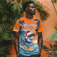 Christmas Cape Verde T shirt Funny Shark Surfing - African Pride