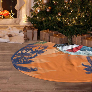 Christmas Cape Verde Tree Skirt Funny Shark Surfing - African Pride