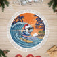 Christmas Cape Verde Tree Skirt Funny Shark Surfing - African Pride