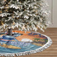 Christmas Cape Verde Tree Skirt Funny Shark Surfing - African Pride