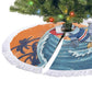 Christmas Cape Verde Tree Skirt Funny Shark Surfing - African Pride