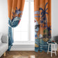 Christmas Cape Verde Window Curtain Funny Shark Surfing - African Pride