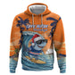 Christmas Cape Verde Zip Hoodie Funny Shark Surfing - African Pride