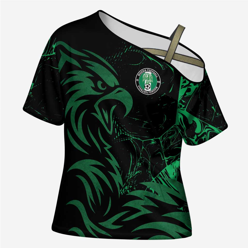 Custom Nigeria Football Cross Shoulder Shirt Super Eagles Power