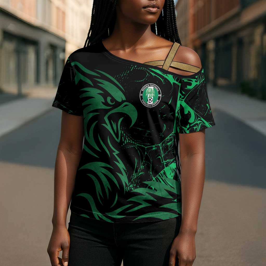 Custom Nigeria Football Cross Shoulder Shirt Super Eagles Power