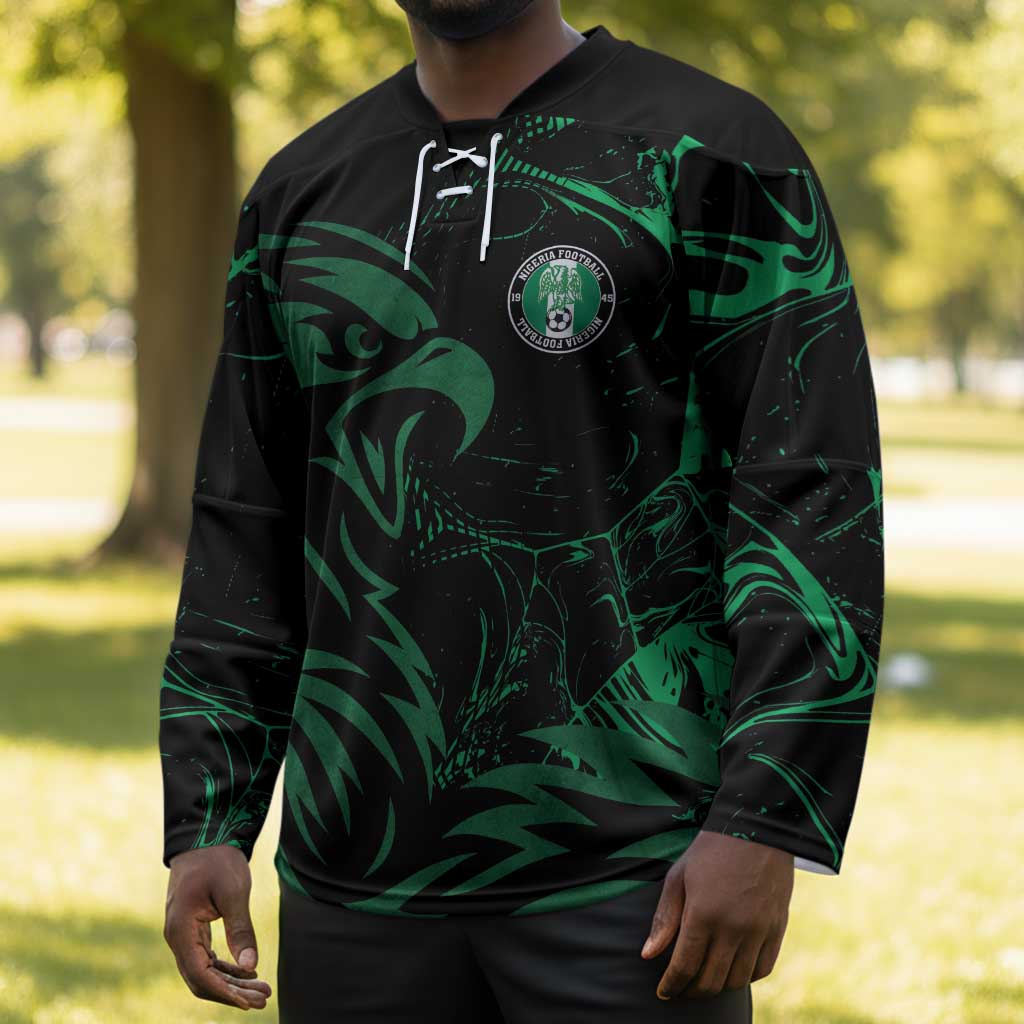 Custom Nigeria Football Hockey Jersey Super Eagles Power