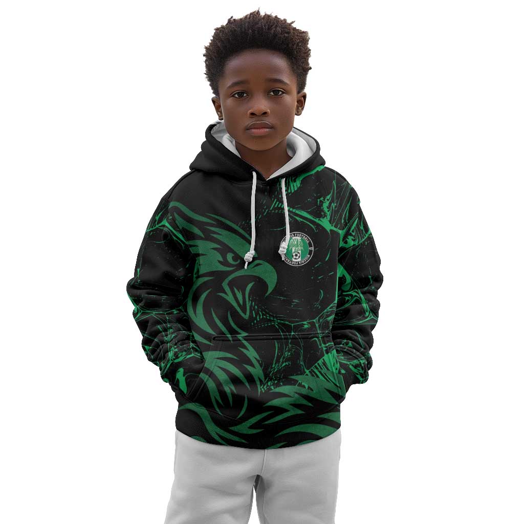 Custom Nigeria Football Kid Hoodie Super Eagles Power