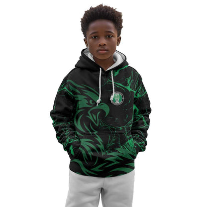 Custom Nigeria Football Kid Hoodie Super Eagles Power
