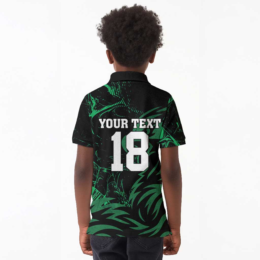 Custom Nigeria Football Kid Polo Shirt Super Eagles Power