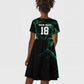 Custom Nigeria Football Kid Short Sleeve Dress Super Eagles Power