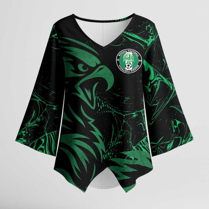 Custom Nigeria Football Kimono Sleeve Blouse Super Eagles Power