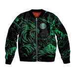 Custom Nigeria Football Sleeve Zip Bomber Jacket Super Eagles Power