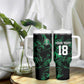 Custom Nigeria Football Tumbler With Handle Super Eagles Power