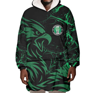 Custom Nigeria Football Wearable Blanket Hoodie Super Eagles Power
