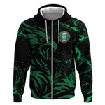 Custom Nigeria Football Zip Hoodie Super Eagles Power