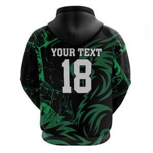 Custom Nigeria Football Zip Hoodie Super Eagles Power