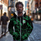 Custom Nigeria Football Zip Hoodie Super Eagles Power