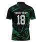 Custom Nigeria Football Zipper Polo Shirt Super Eagles Power