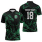 Custom Nigeria Football Zipper Polo Shirt Super Eagles Power