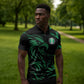 Custom Nigeria Football Zipper Polo Shirt Super Eagles Power